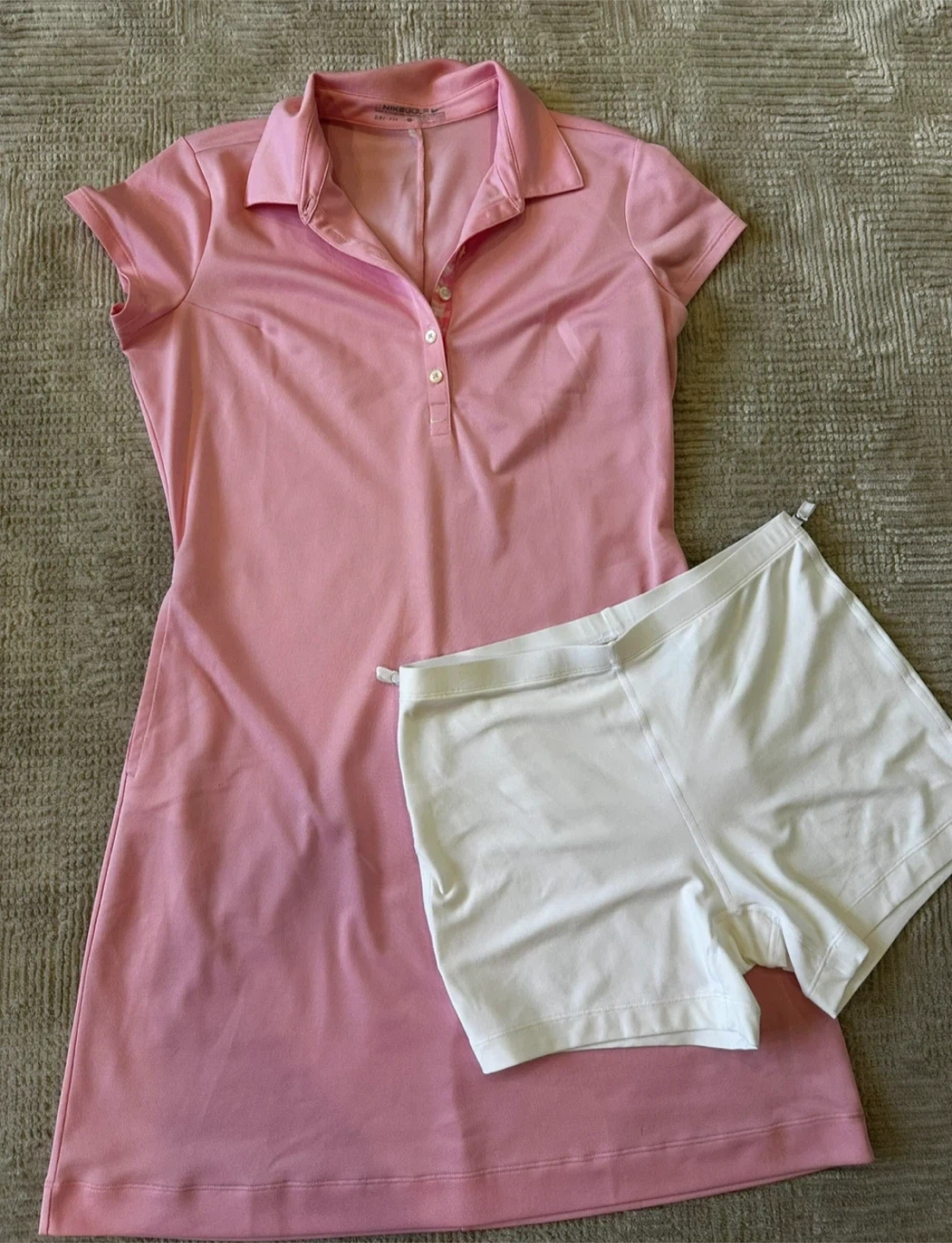 Nike Pink Golf Dress with White Shorts