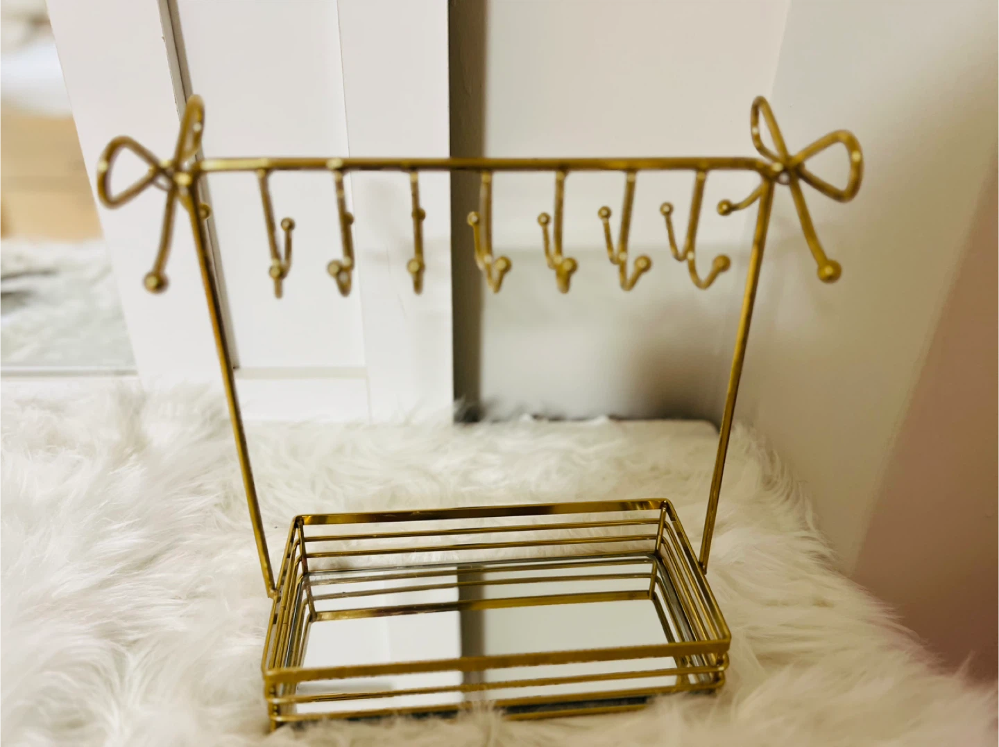 Gold Jewelry Stand with Mirror Base - photo 5