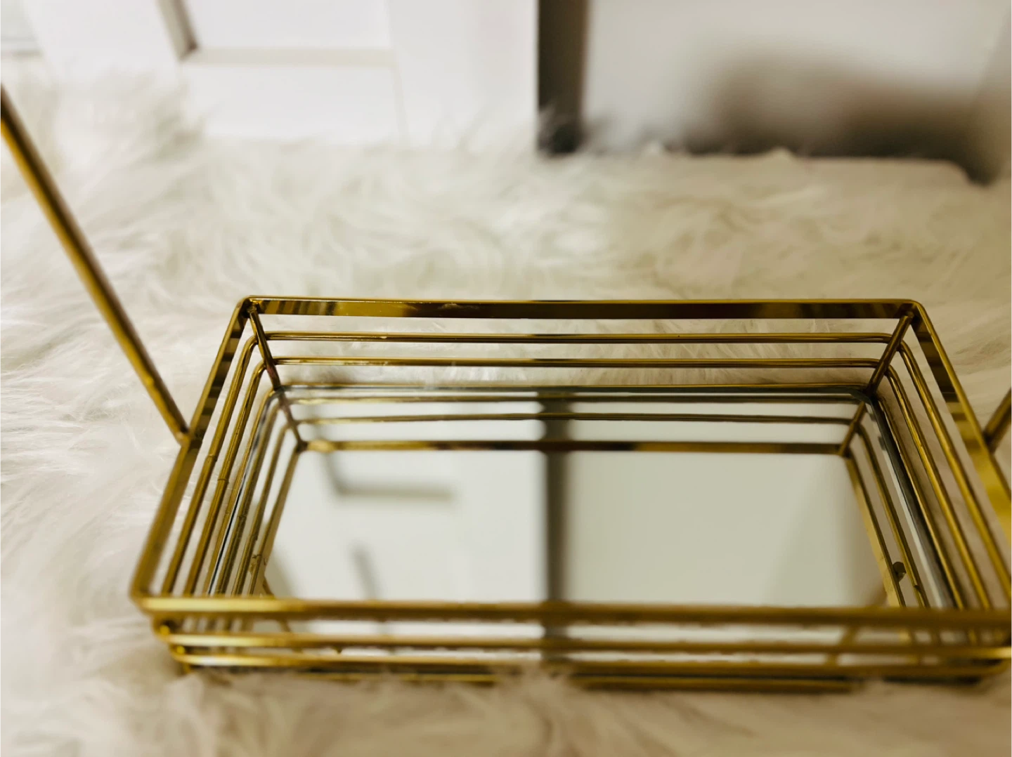 Gold Jewelry Stand with Mirror Base - photo 3