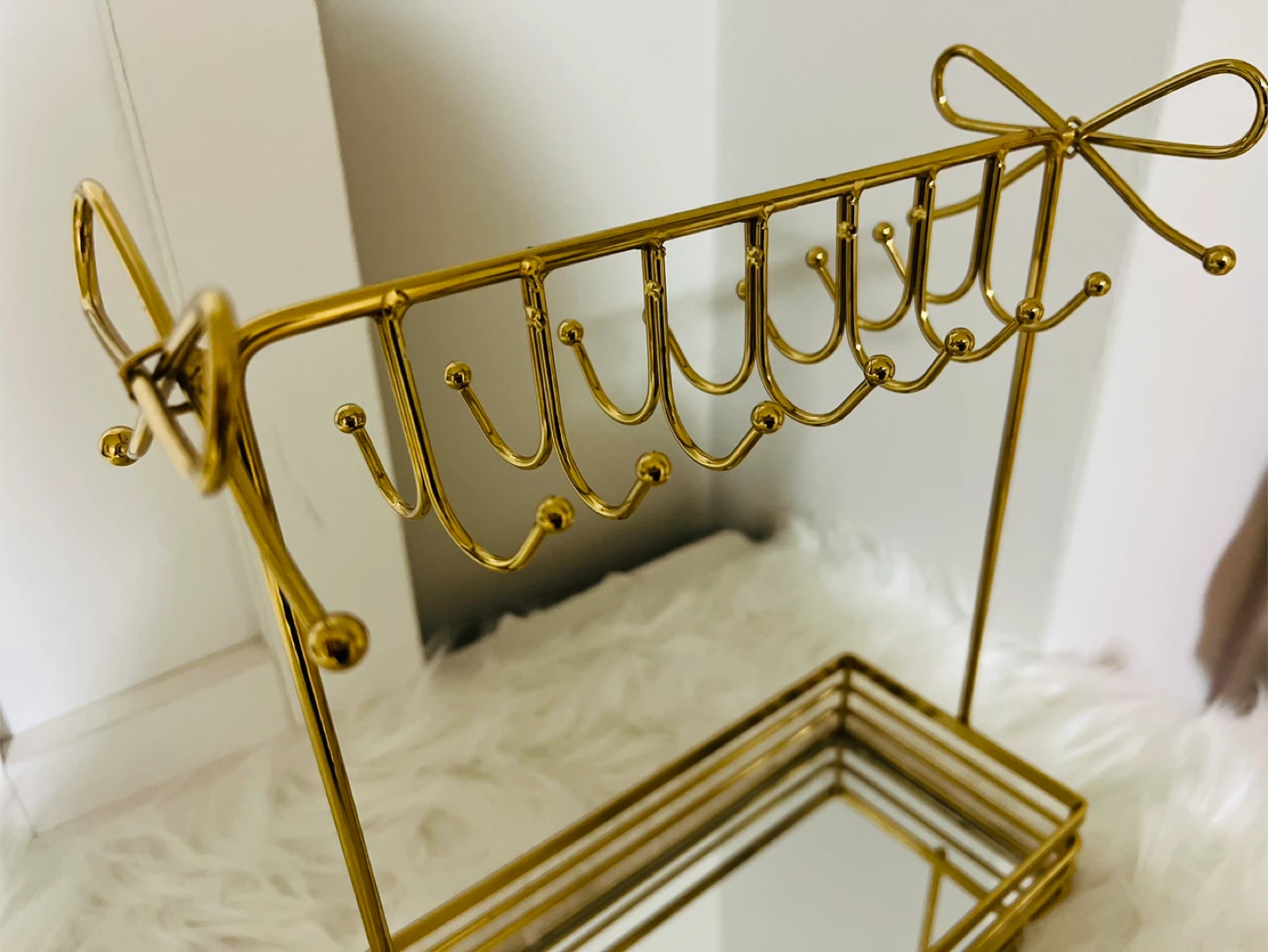 Gold Jewelry Stand with Mirror Base - photo 2