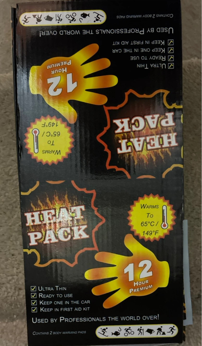 New case of 24 Heat Pack 12 Hour Premium Body Warming Pads