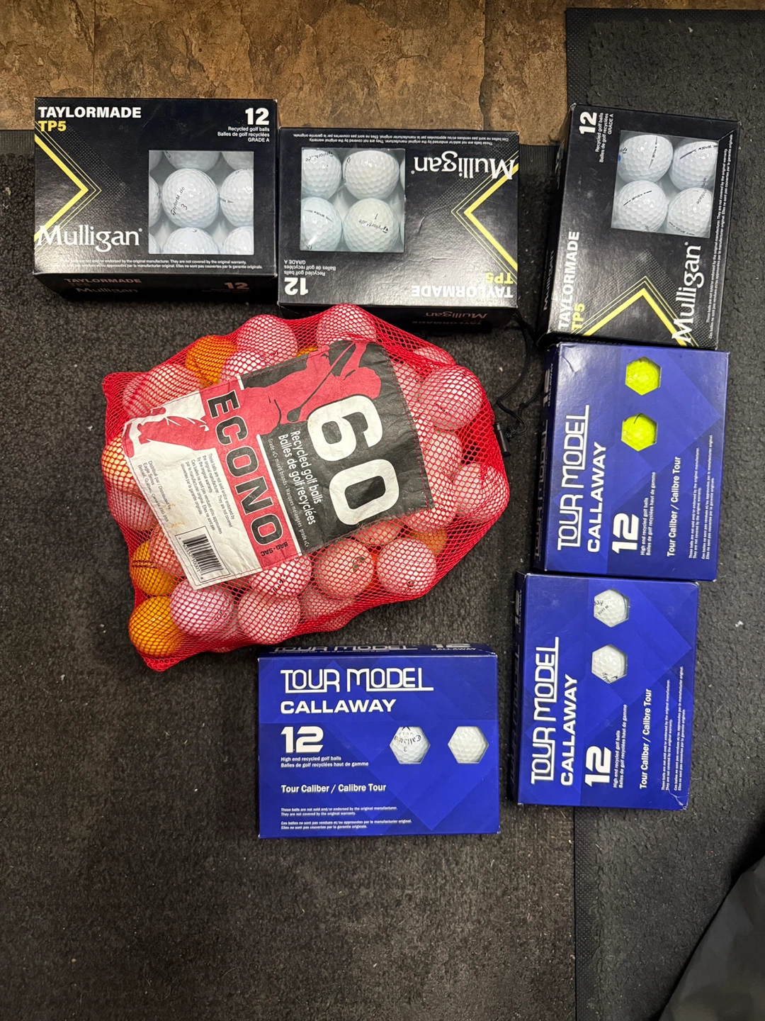 Mixed Golf Balls - TaylorMade, Callaway, Mulligan