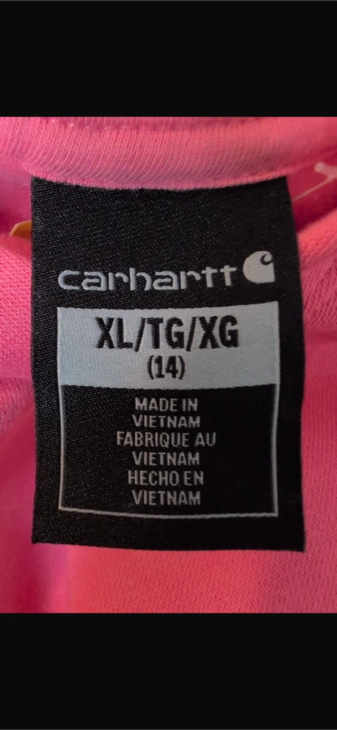 NEW! Carhartt Kids Pink Hoodie - Size 14/XL - photo 5