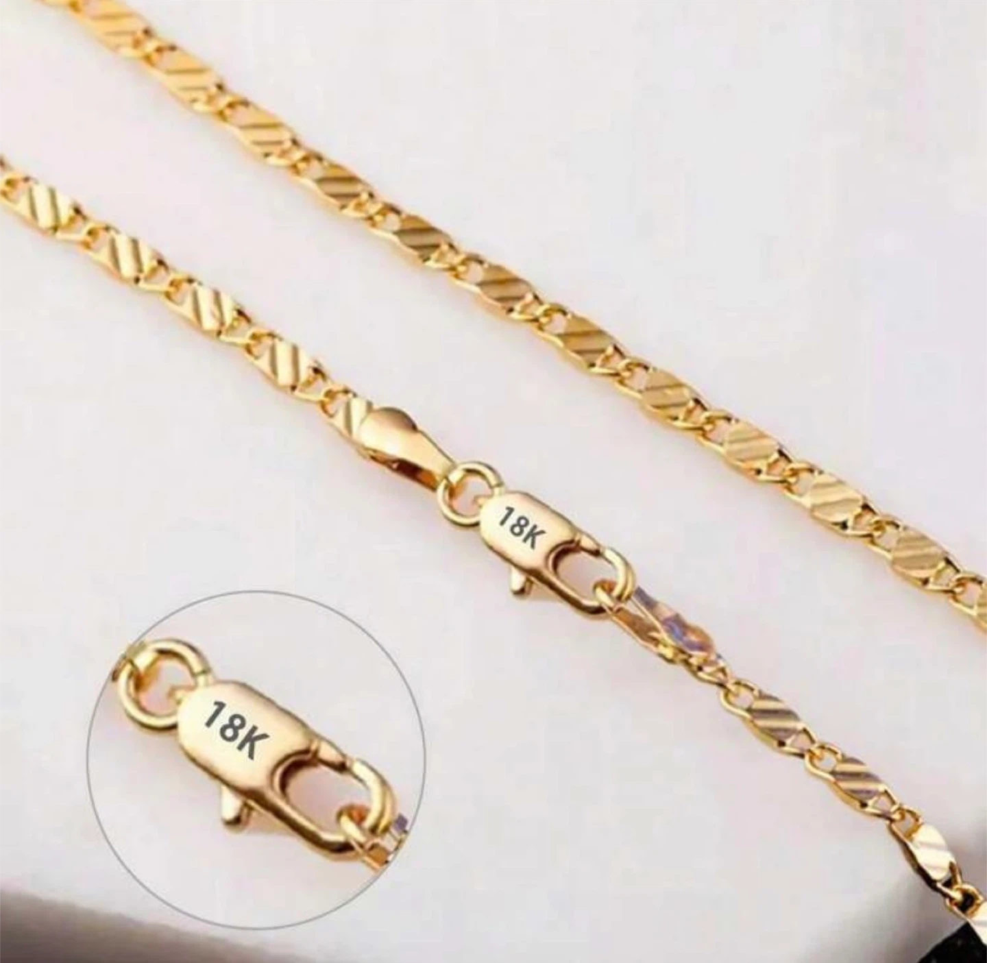 18K Gold Plated Chain Necklace - photo 3