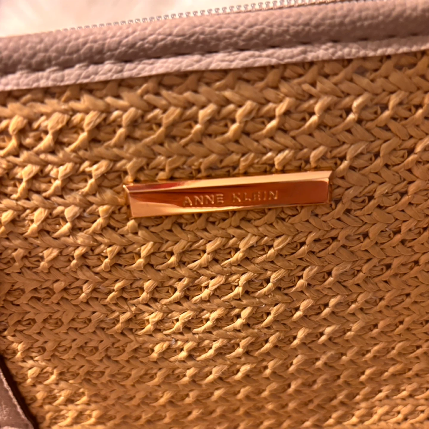 Anne Klein Straw Tote Bag GUC - photo 2