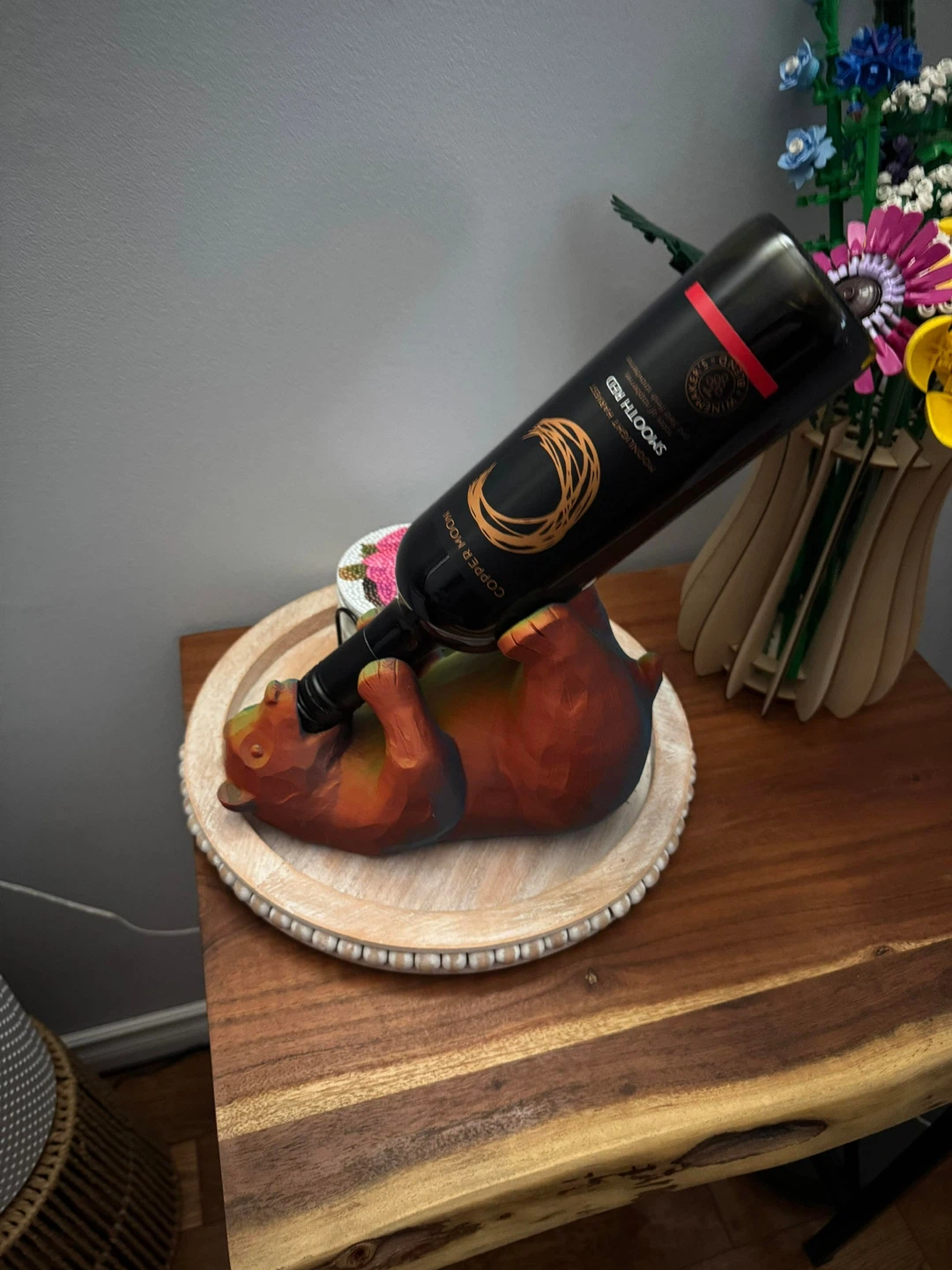Wine bottle holder Bear