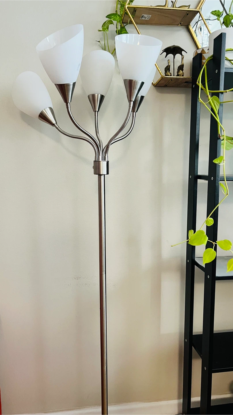Silver Floor Lamp with 5 Lights - photo 2