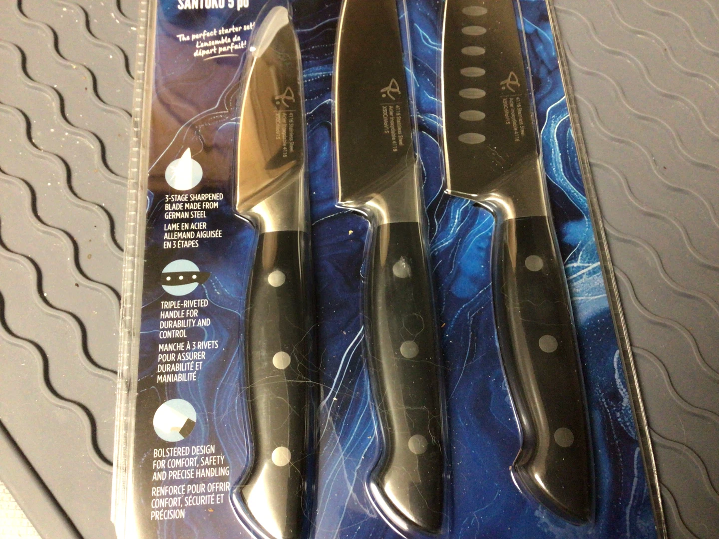 Precision Pro Knife Set - Paring, Utility, Santoku - photo 5