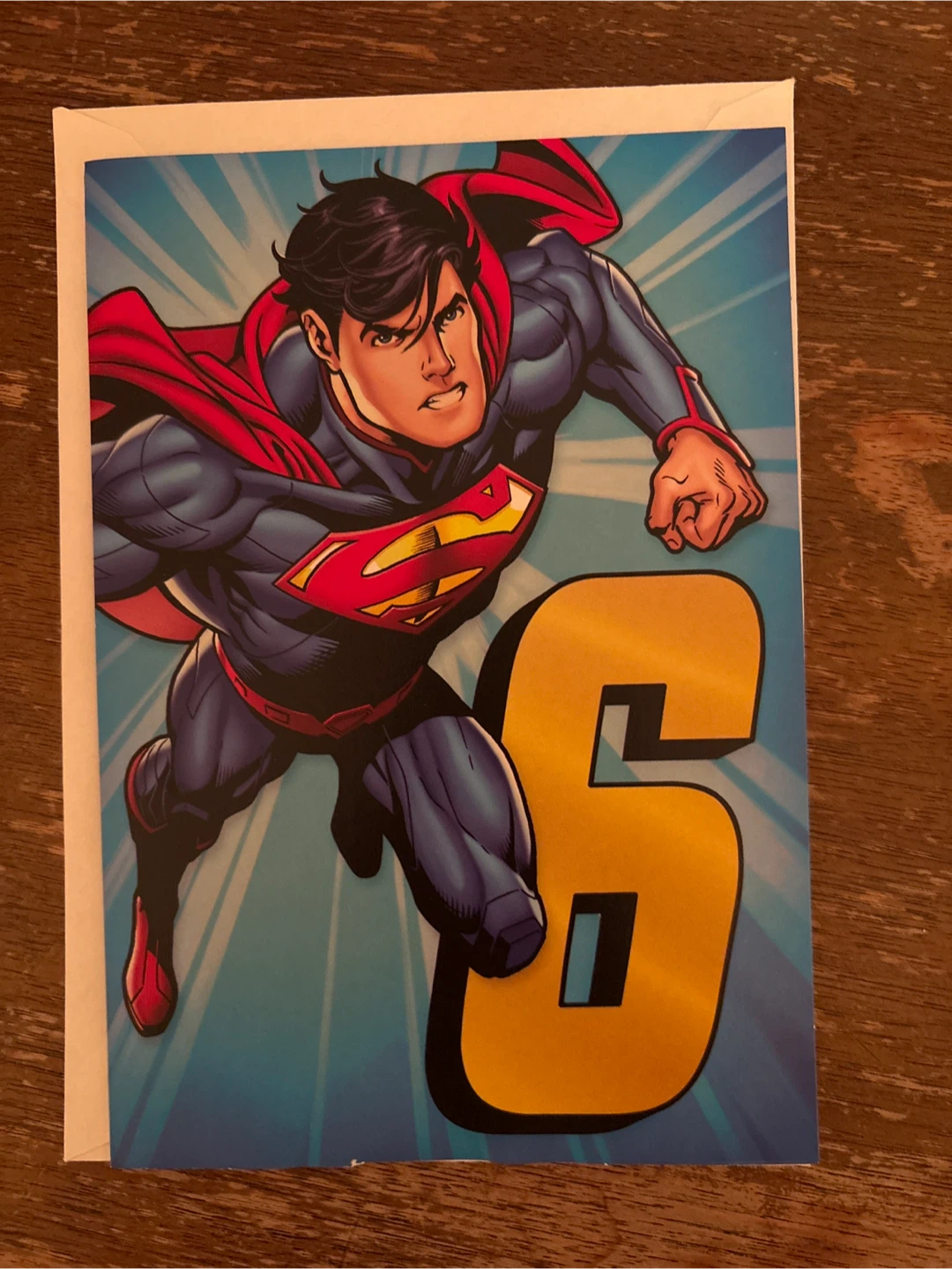 🥕Hallmark Superman 6th Birthday Card