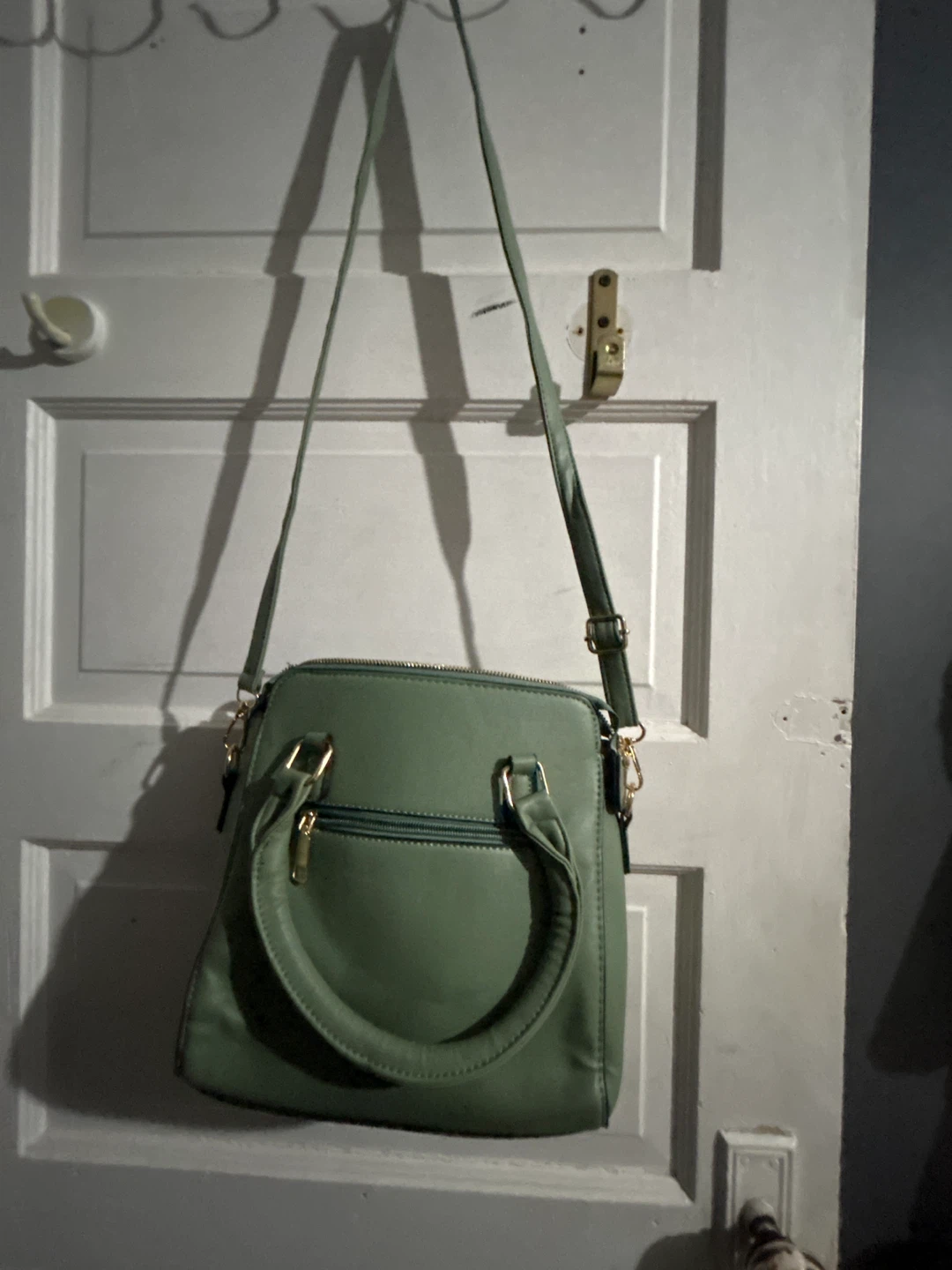 Green Floral Embroidered Satchel Bag - photo 2