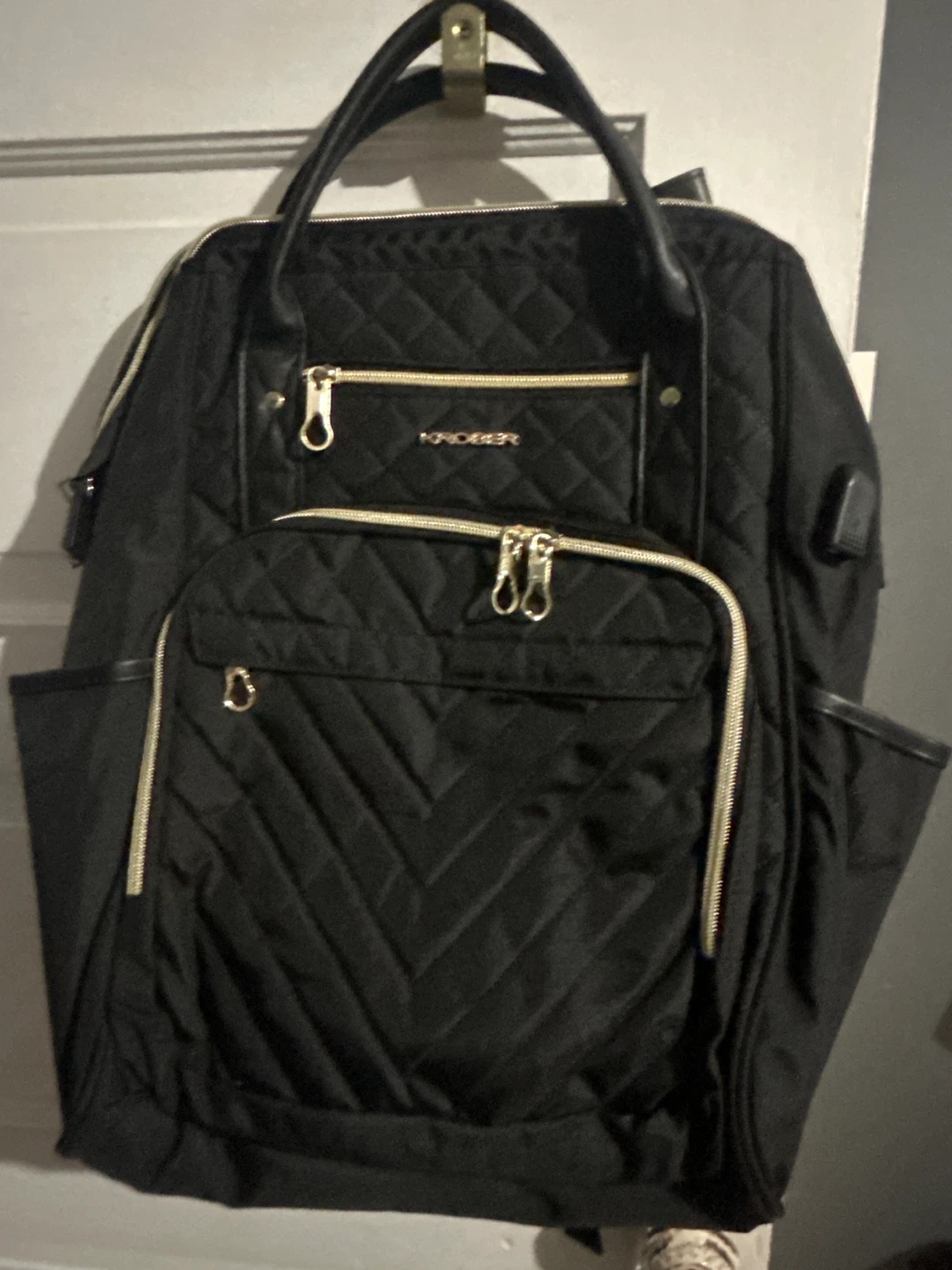 Koroberi Black Diaper Bag Backpack