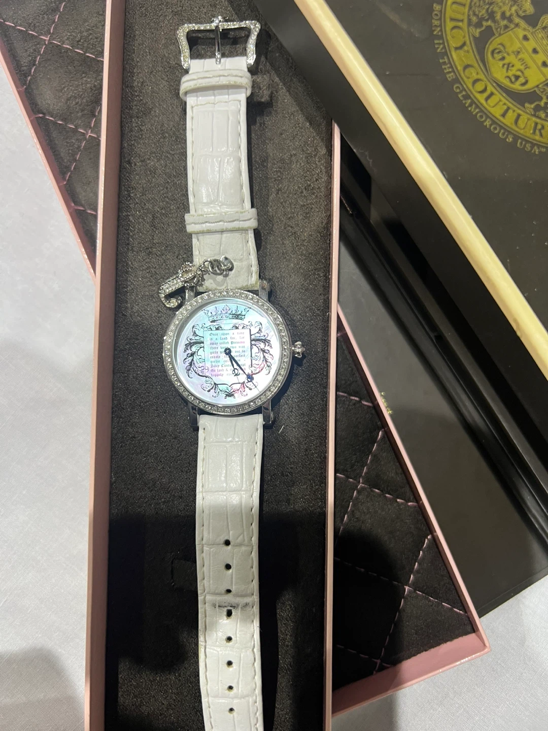 Juicy Couture White Leather Watch with Box - photo 2