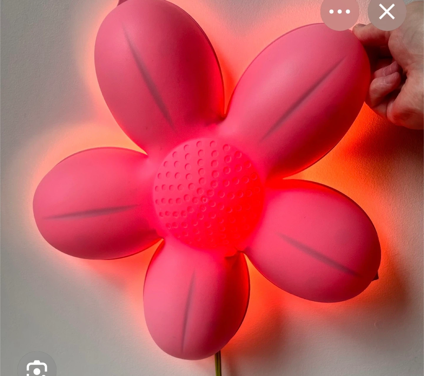 Vintage IKEA Wall Lamp - Pink Flower - photo 2
