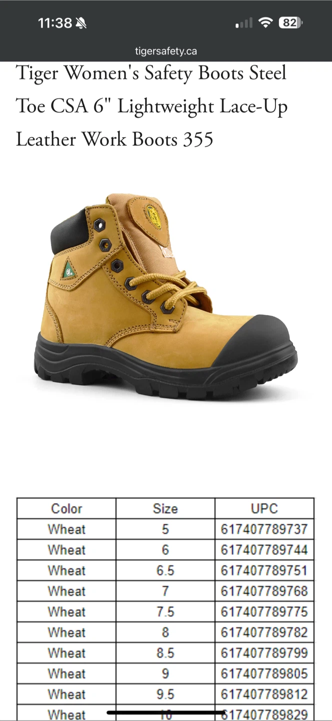 Tiger Women's Safety Boots Steel Toe CSA 6" - photo 4