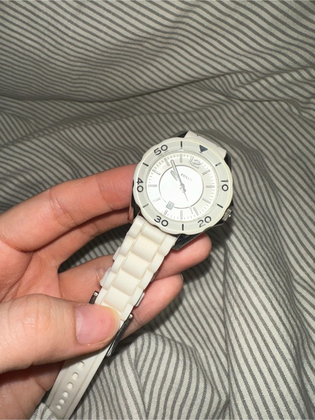 Fossil Stella White Silicone Watch