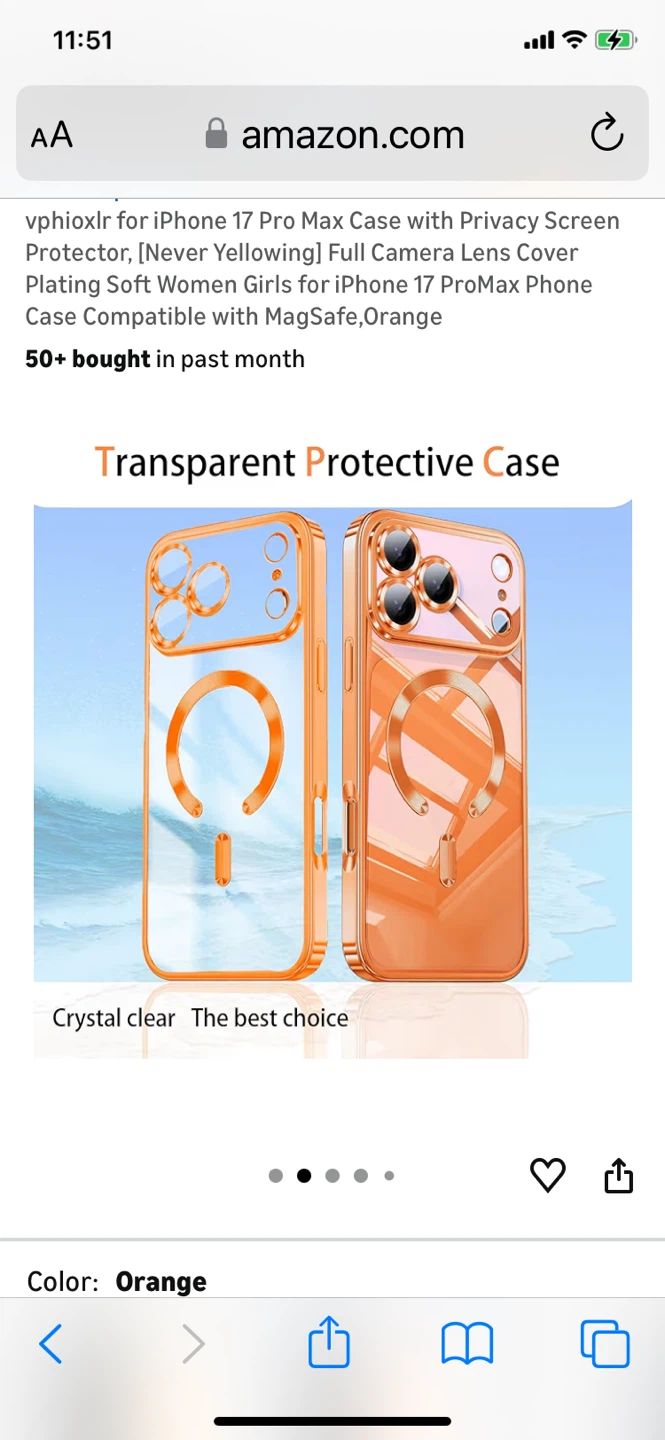 vphioxlr iPhone 17 Pro Max Case - Orange - photo 2