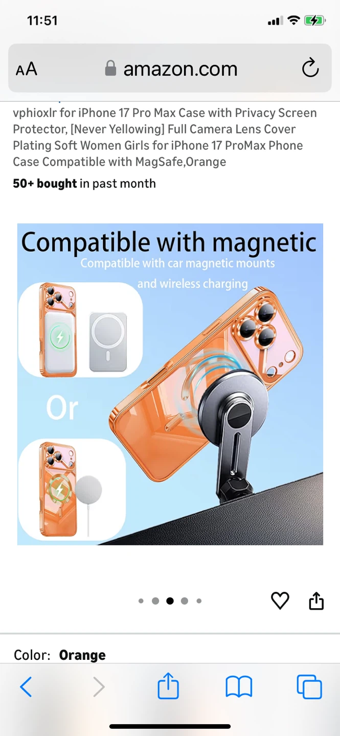 vphioxlr iPhone 17 Pro Max Case - Orange - photo 4