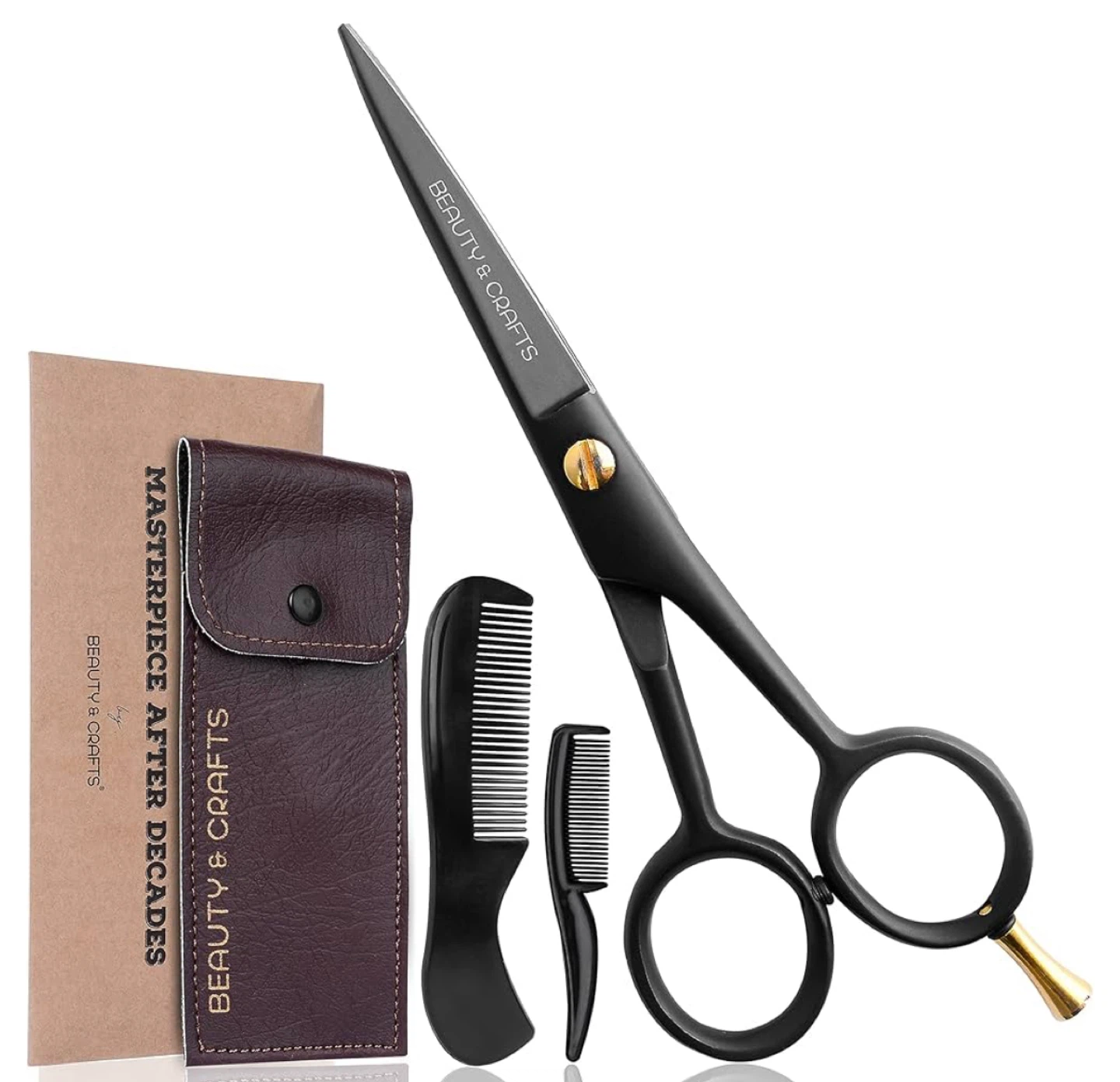 5” German Beard Mustache Scissors  2Combs Set