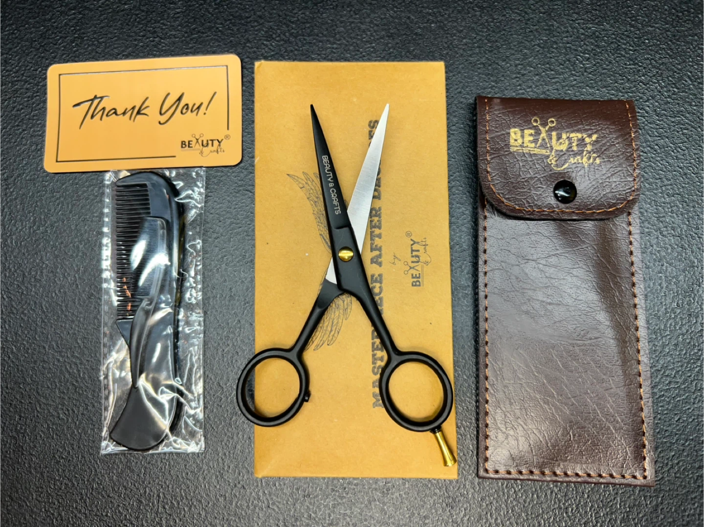 5” German Beard Mustache Scissors  2Combs Set - photo 5
