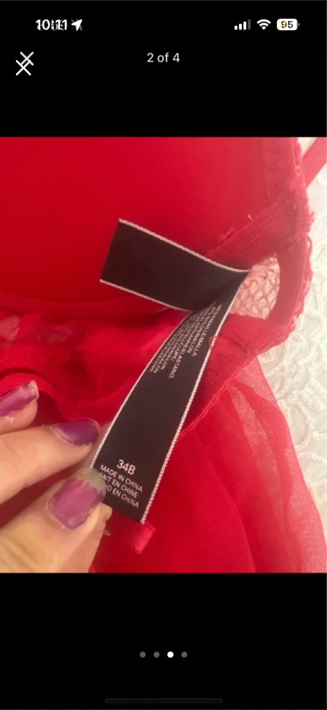 Victoria's Secret Red Babydoll - Size 34B - photo 3