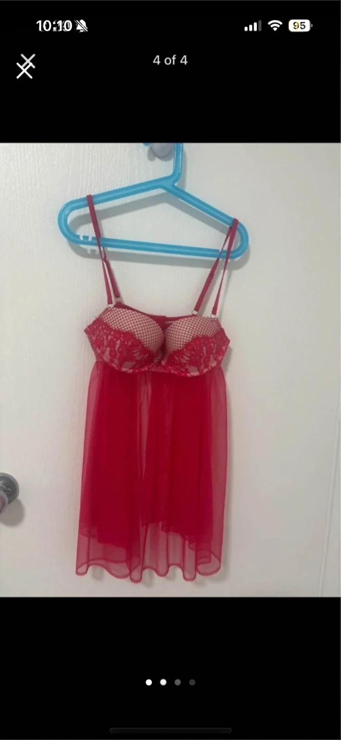 Victoria's Secret Red Babydoll - Size 34B - photo 2