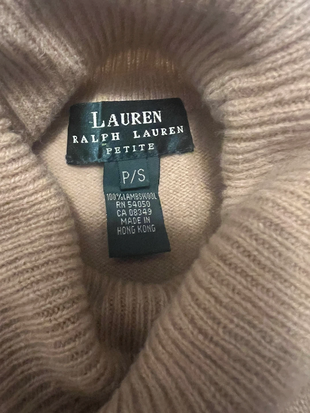 Ralph Lauren Petite Lambswool Turtleneck Sweater Size P/S - photo 2