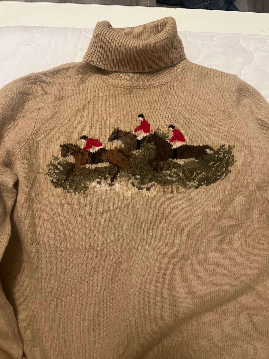 Ralph Lauren Petite Lambswool Turtleneck Sweater Size P/S
