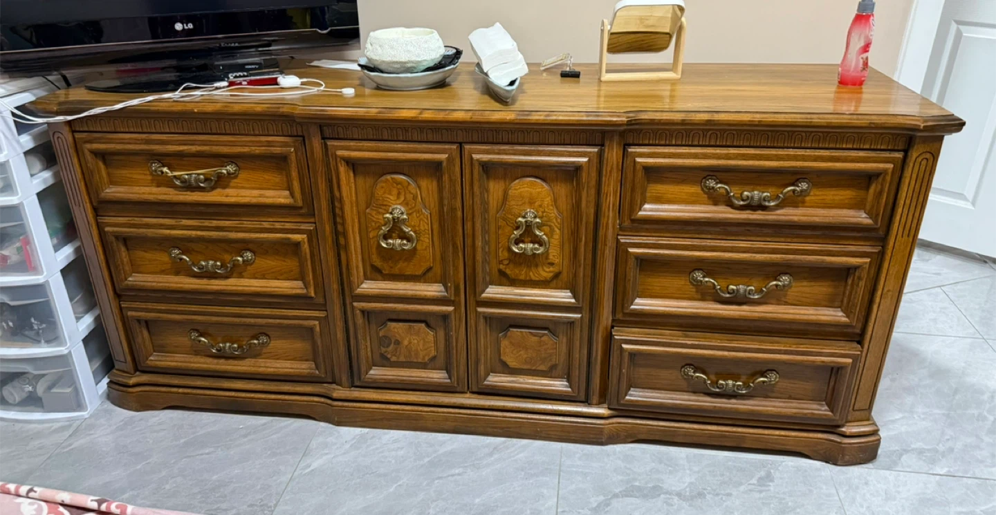 Vintage Wood Dresser - photo 2