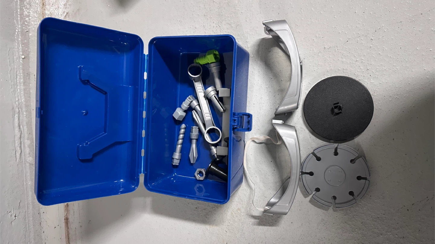 Toolbox with Safety Glasses and Tools