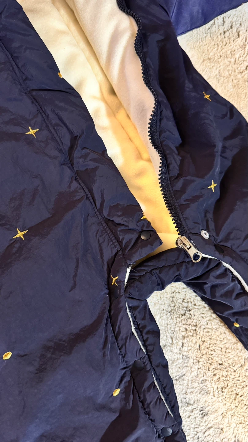 Navy Blue Baby Snowsuit with Stars - photo 5
