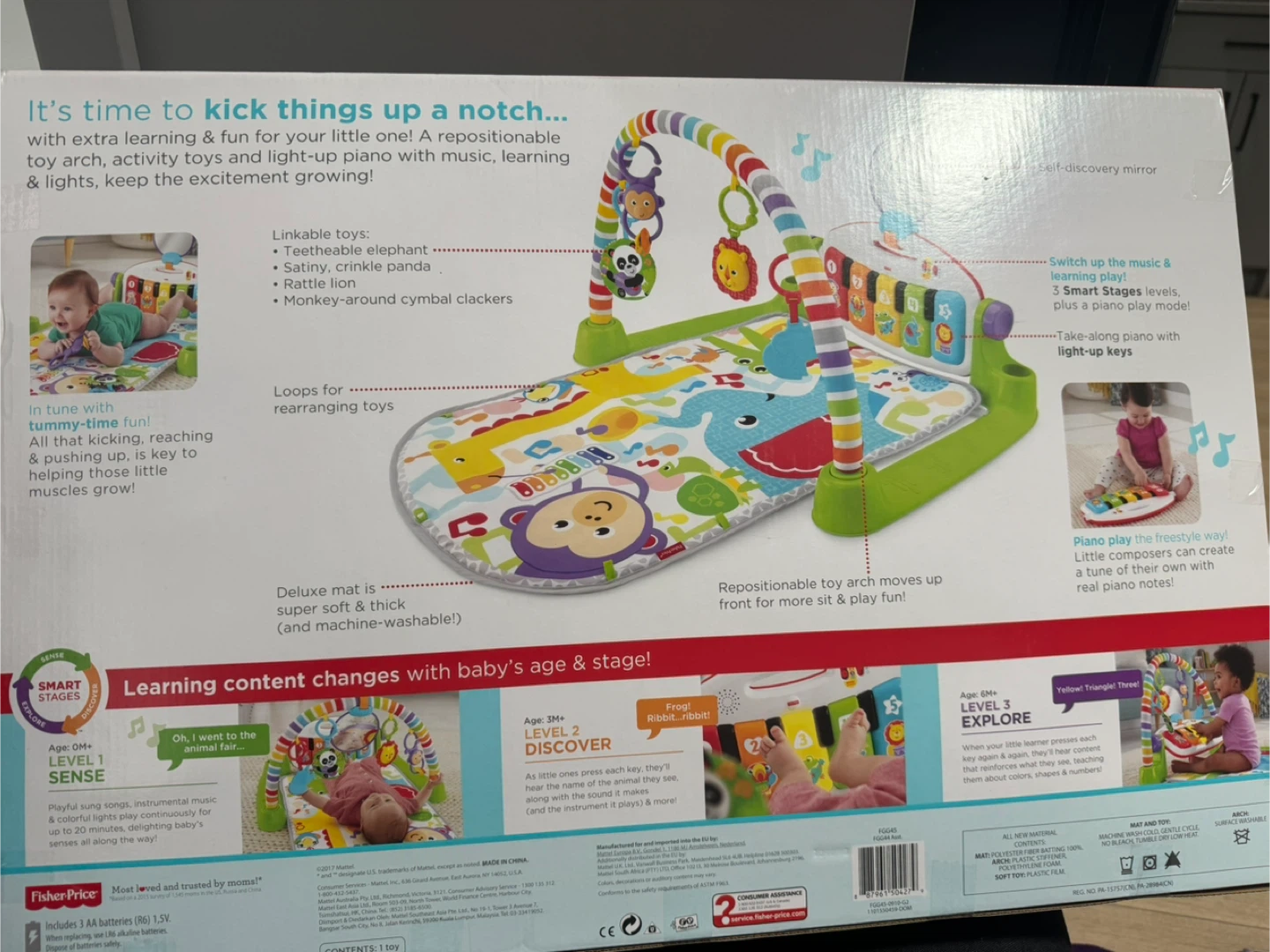 Fisher-Price Deluxe Kick & Play Piano Gym (0-36M)