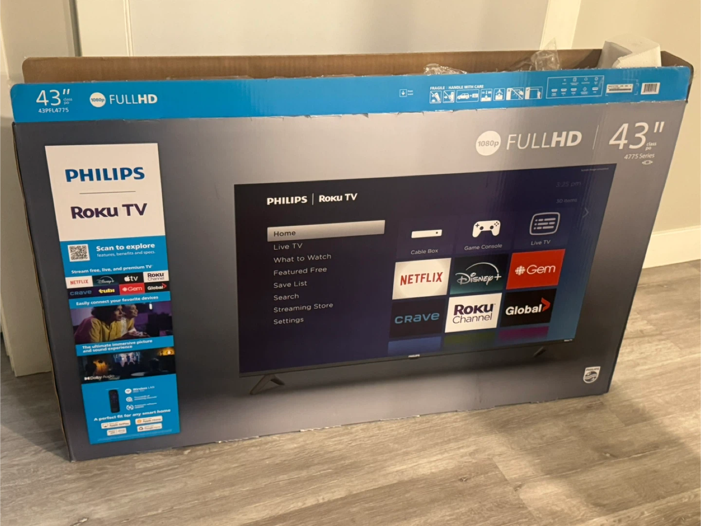 Philips 43" Roku TV - Like New! w/free floor lamp - photo 2