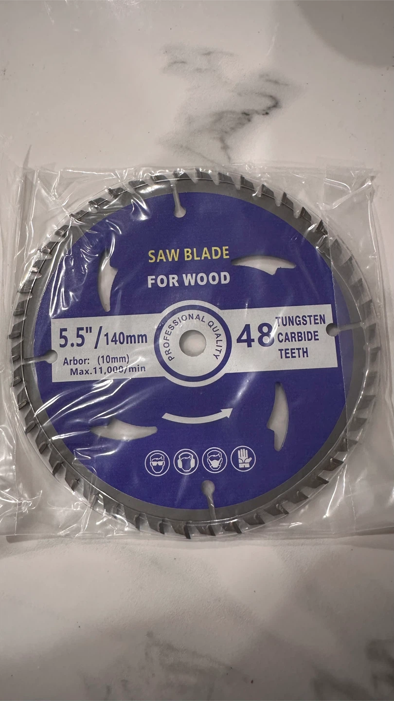 New 5.5"/140mm Saw Blade for Wood - 48 Teeth