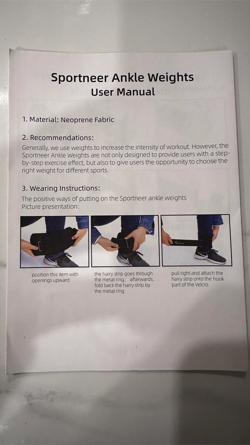 Sportneer 3.5 lbs Adjustable Wrist & Ankle Weights - New - photo 2