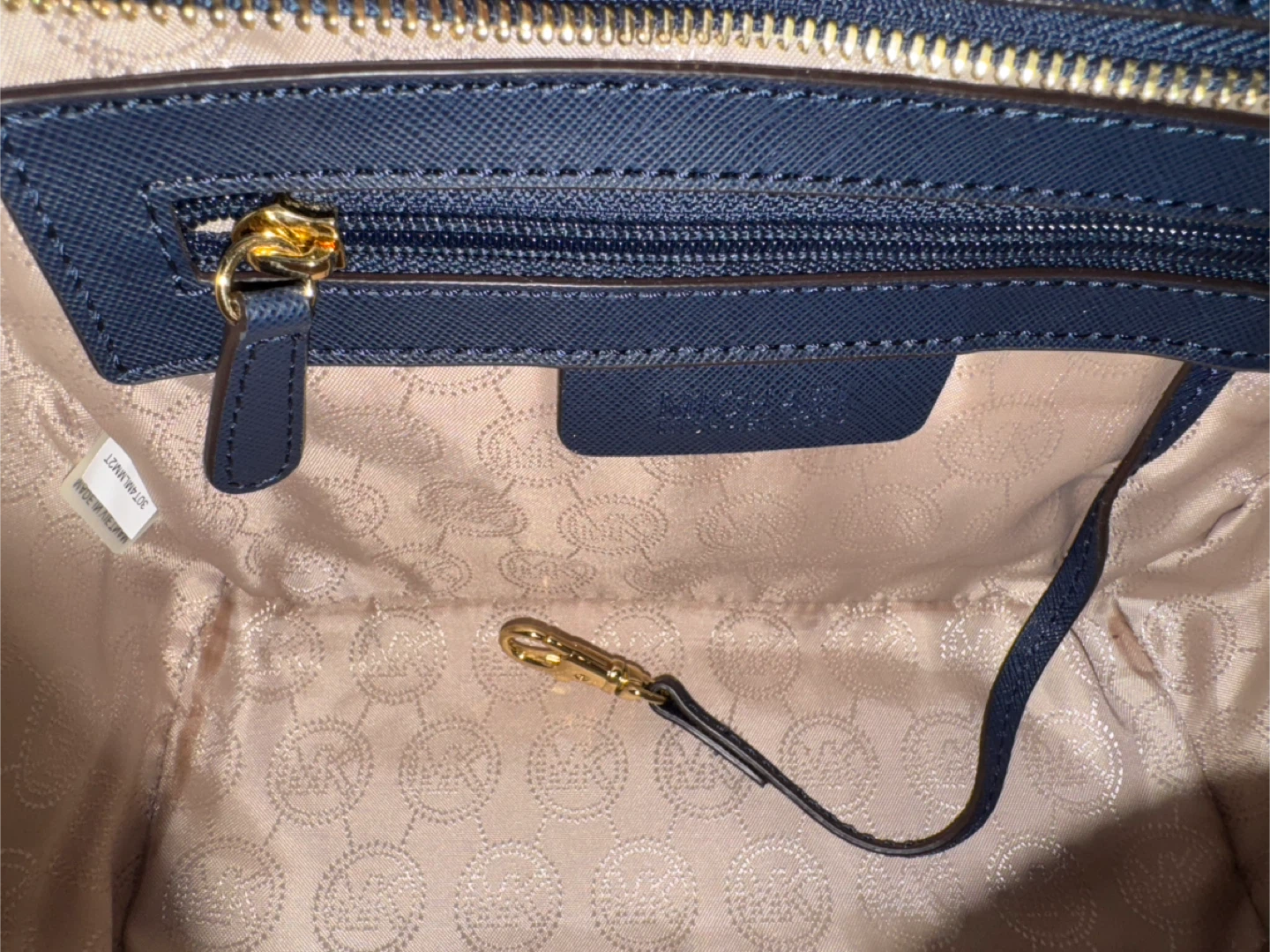 New Michael Kors Selma MD Messenger Leather Navy/White - photo 5