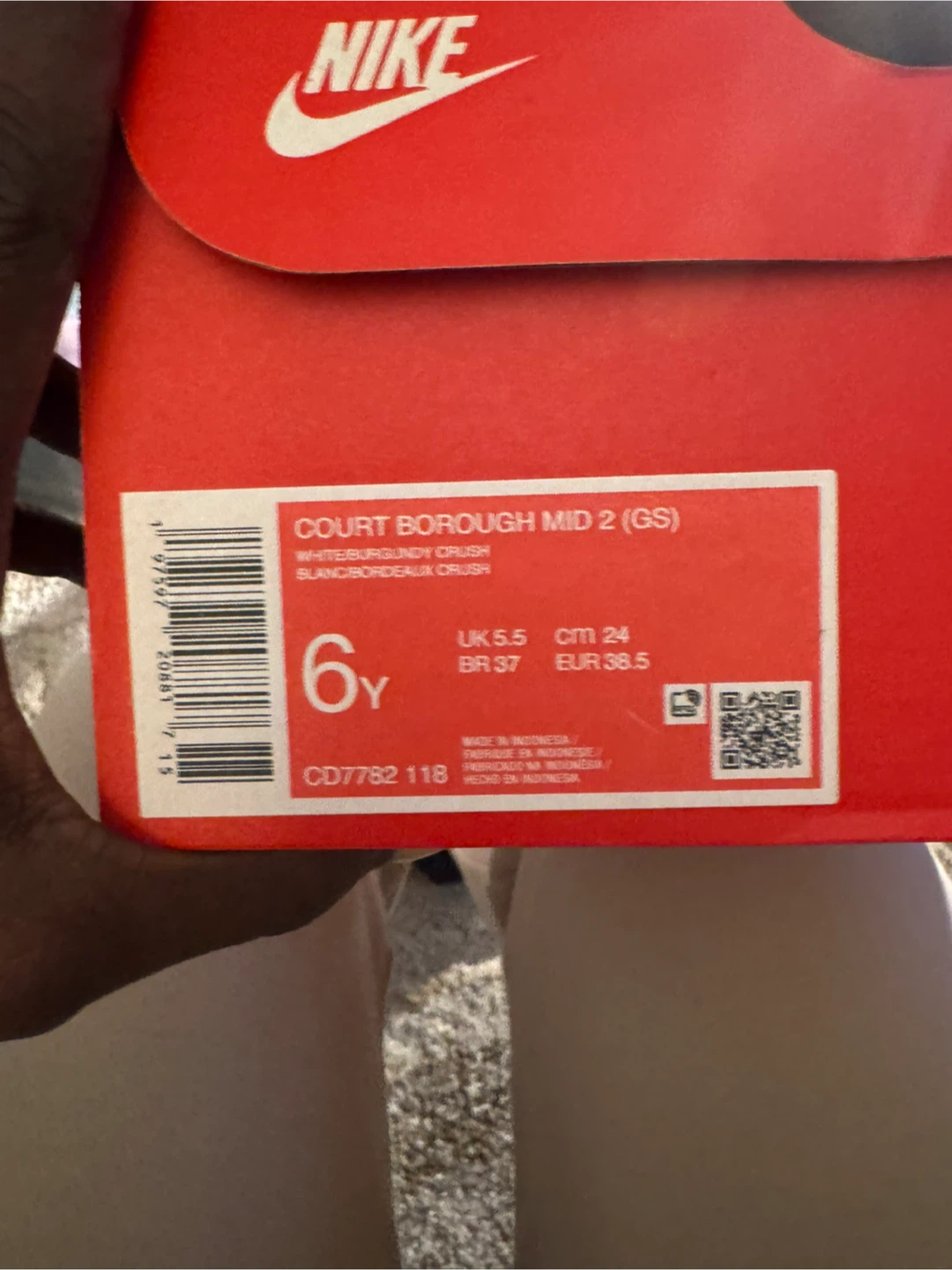 Nike Court Borough Mid 2 (GS) - Size 6Y - photo 2