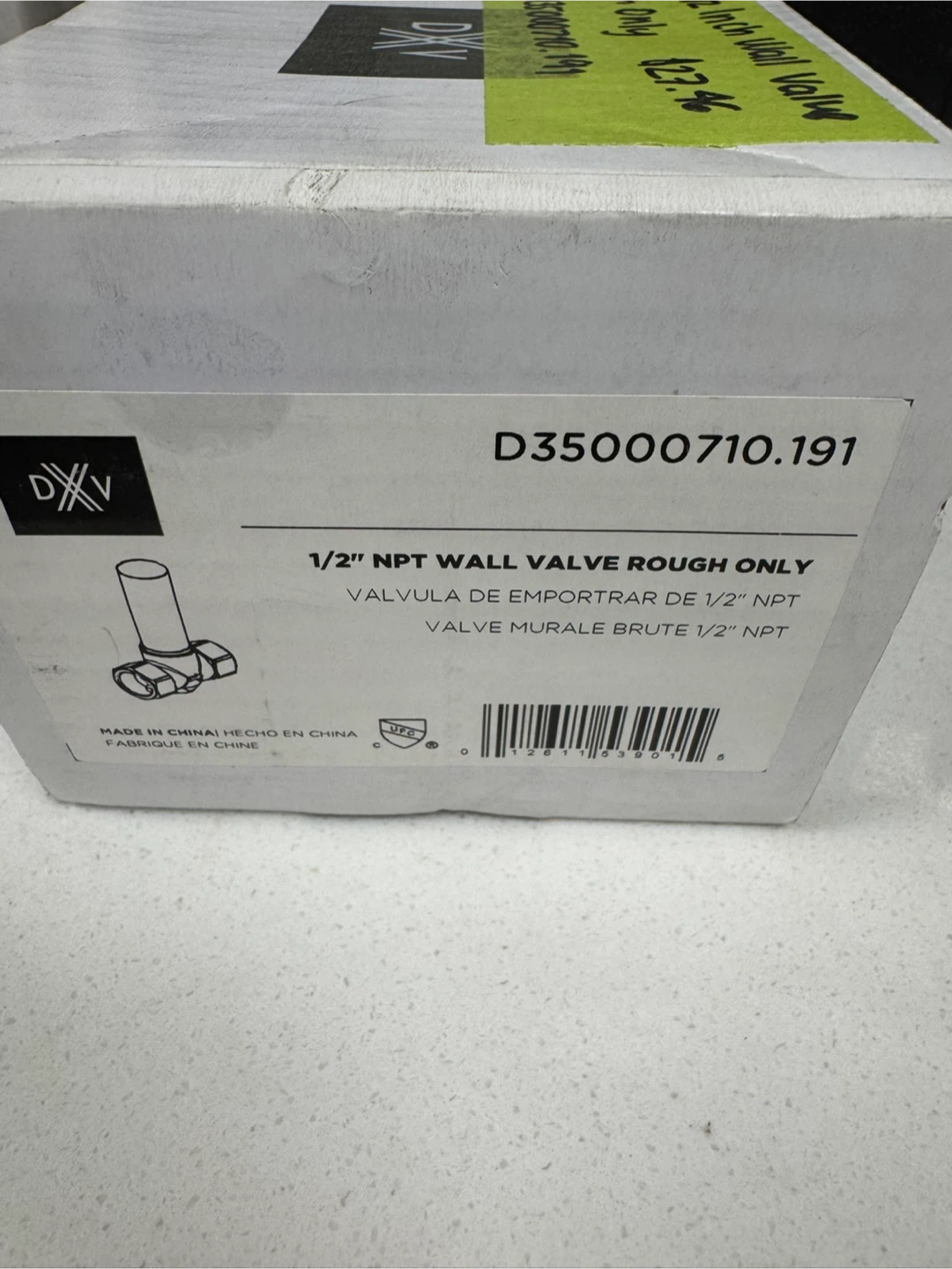 DXV 1/2" NPT Wall Valve Rough Only - New