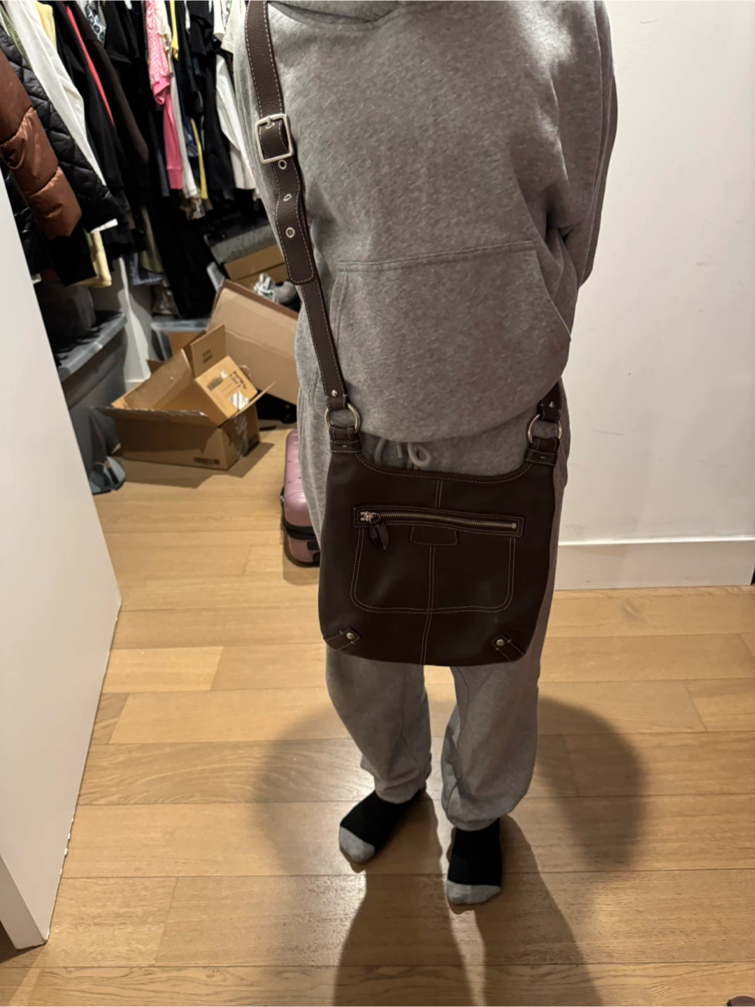 Coach Brown Leather Crossbody Bag
