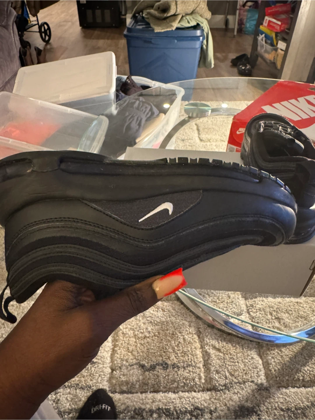 Nike Air Max 97 Black Youth Size 3Y - photo 2