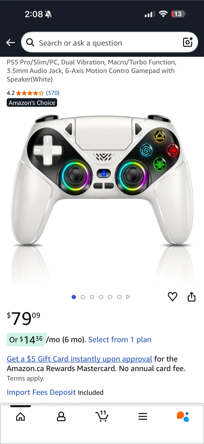 New PS5 Pro/Slim/PC Gamepad - White - photo 3