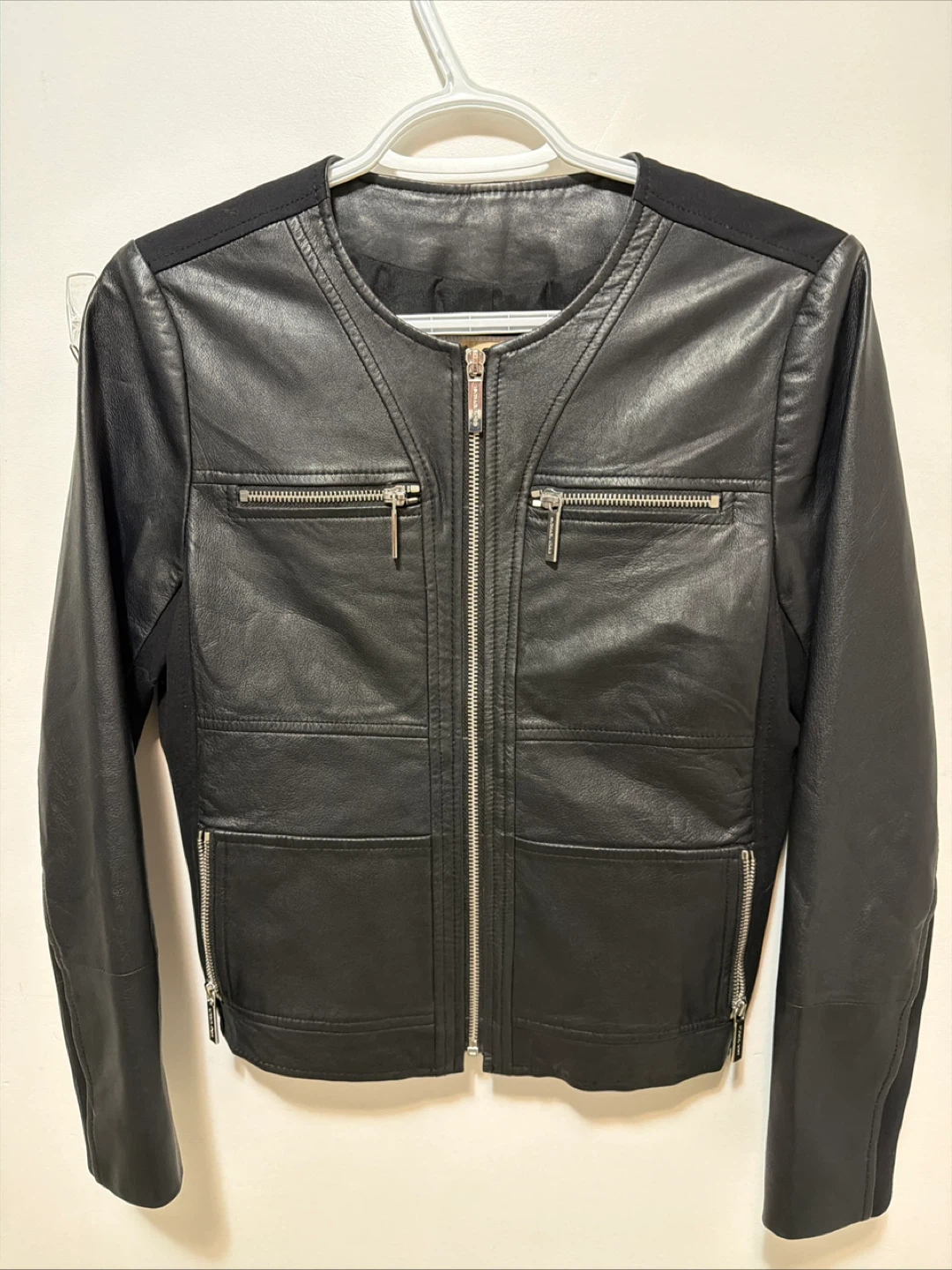 Michael Michael Kors Black Leather Jacket Size S