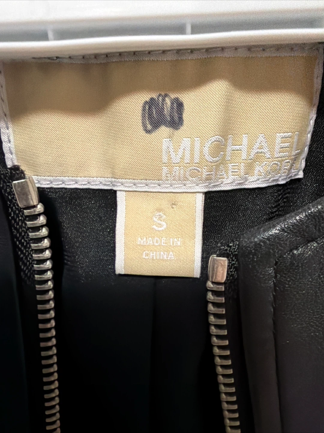 Michael Michael Kors Black Leather Jacket Size S - photo 3