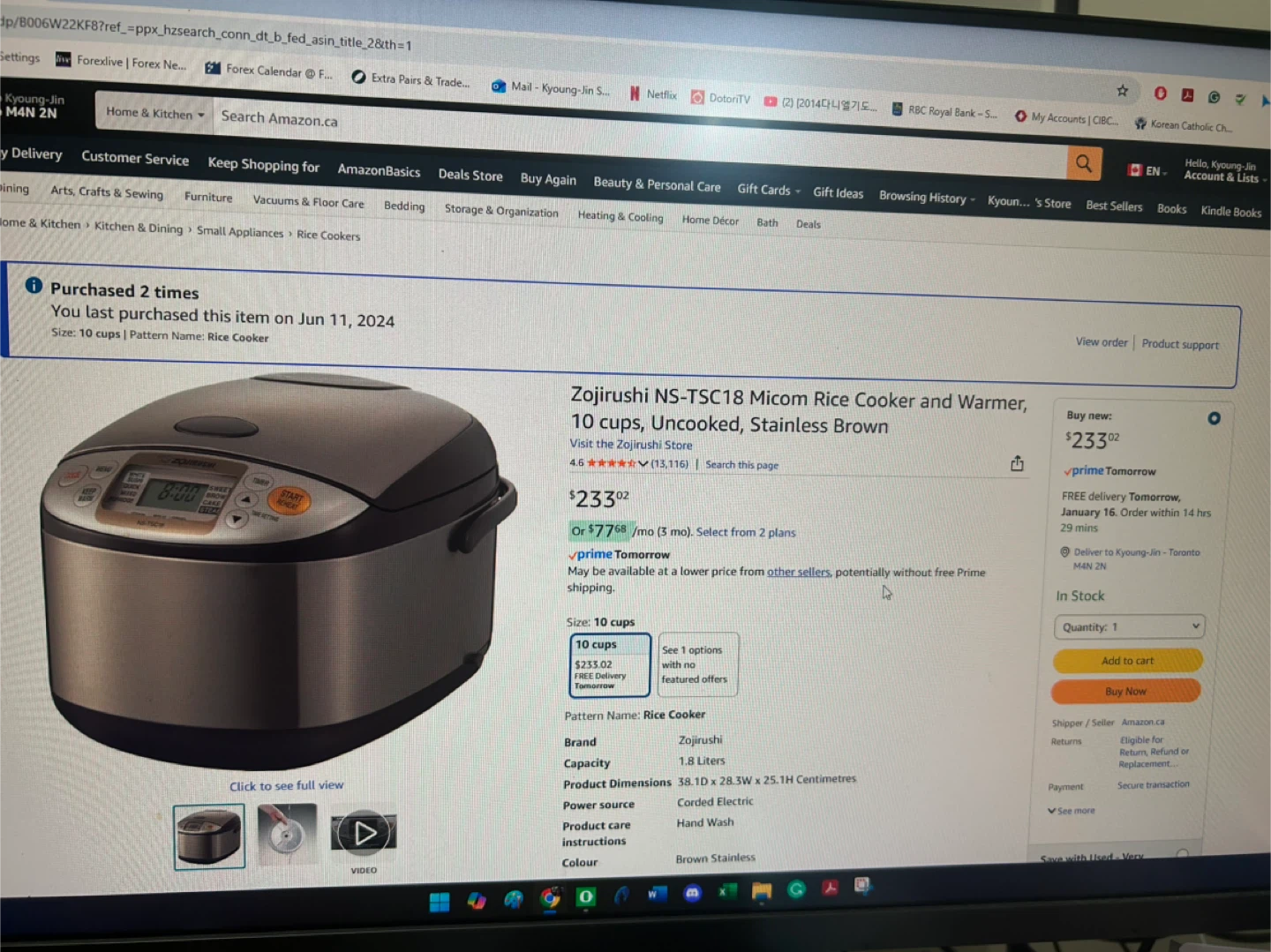 Zojirushi NS-TSC18 Micom Rice Cooker & Warmer