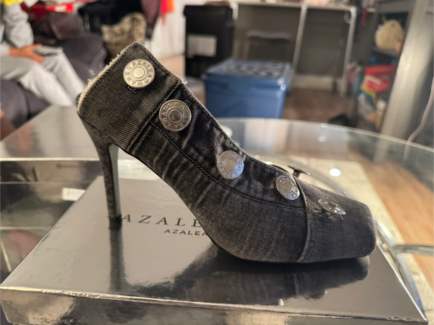 Azalea Wang Akira Denim Heels - US Size 7.5 - photo 3
