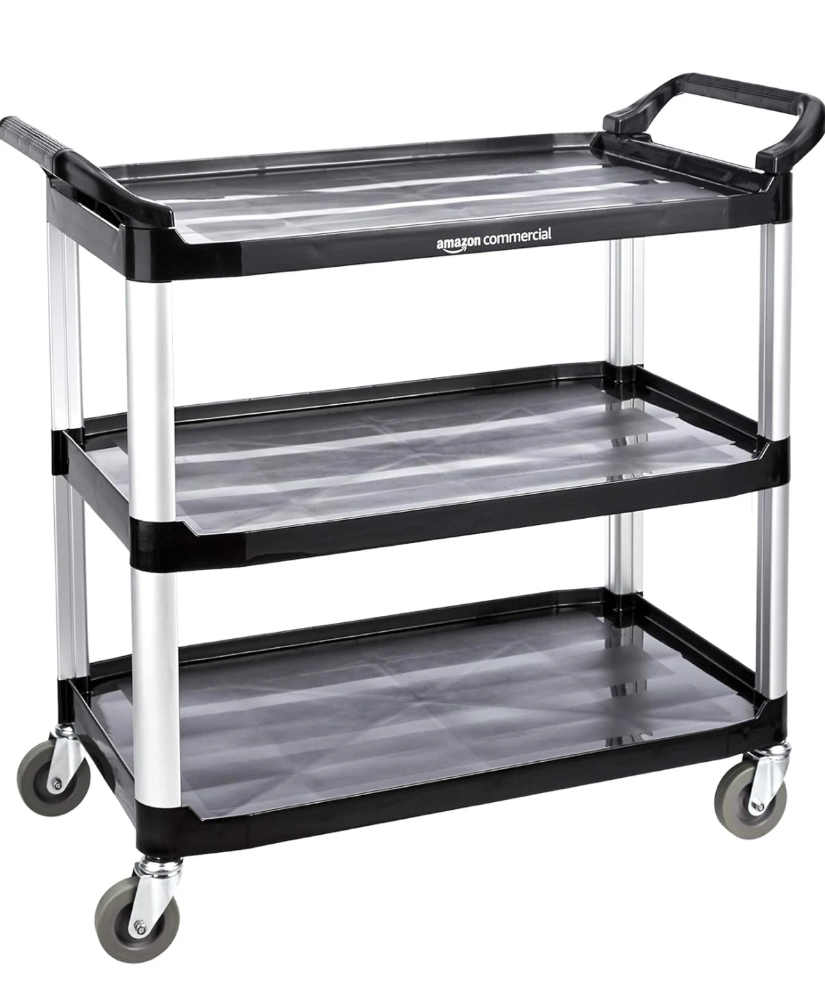 3 Shelves Utility Cart with 400 lbs Loading Capacity
