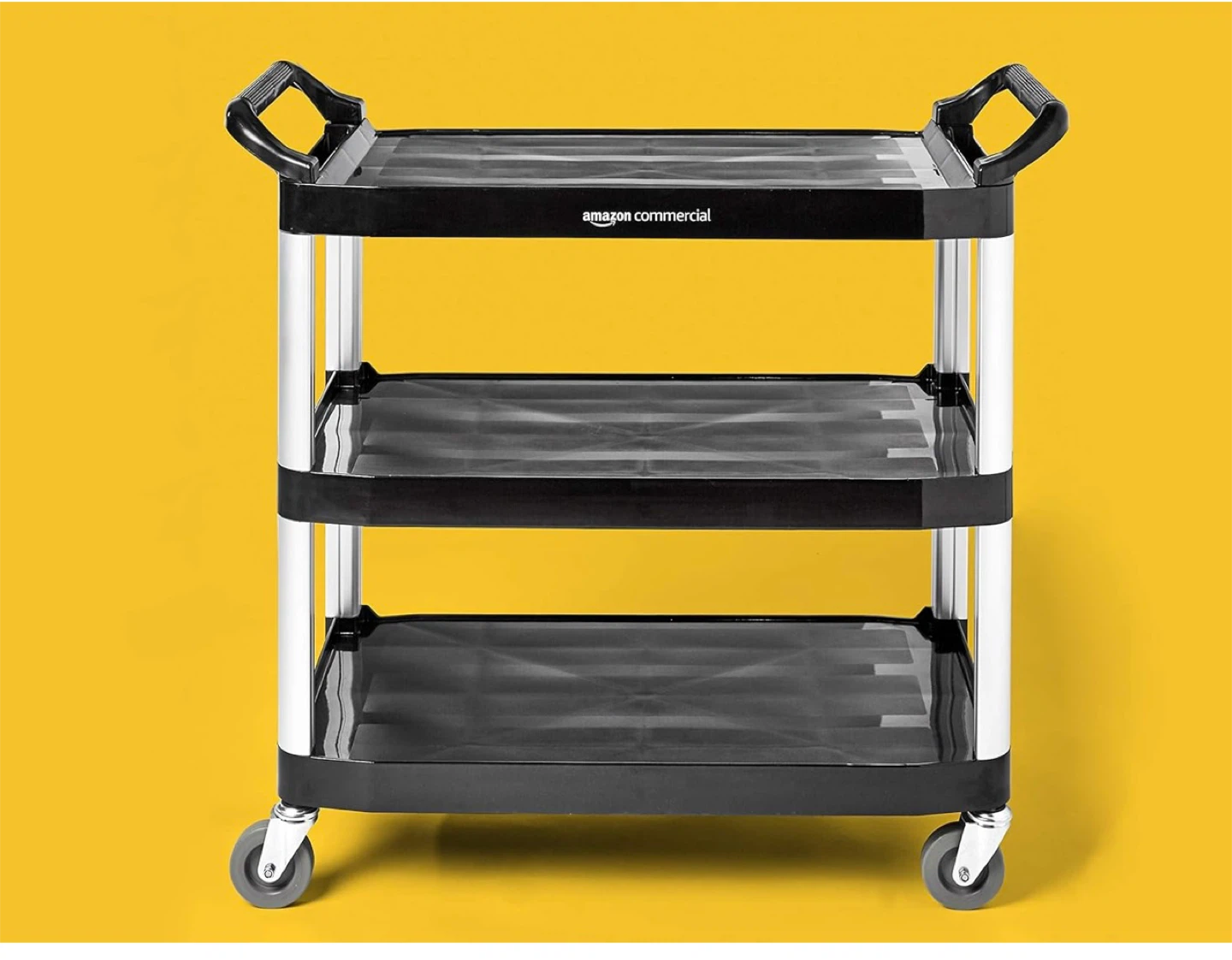 3 Shelves Utility Cart with 400 lbs Loading Capacity - photo 2