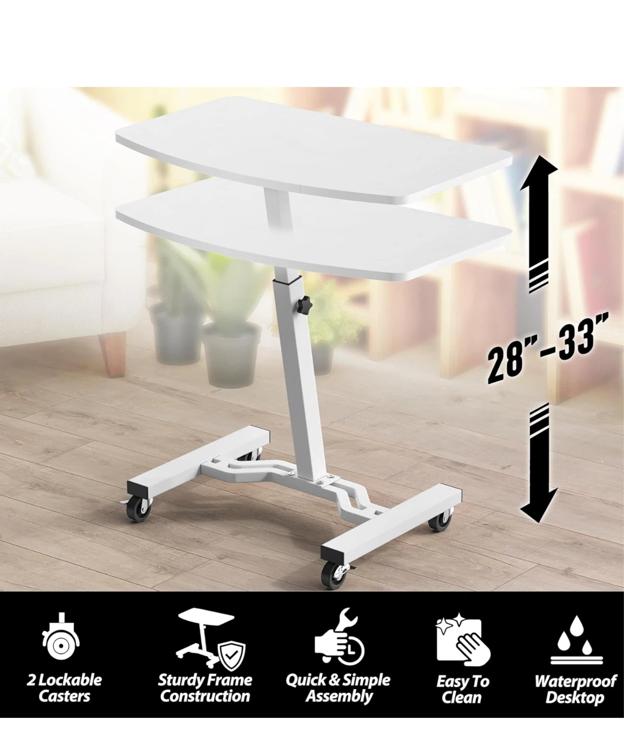Adjustable Height White Standing Desk - photo 2