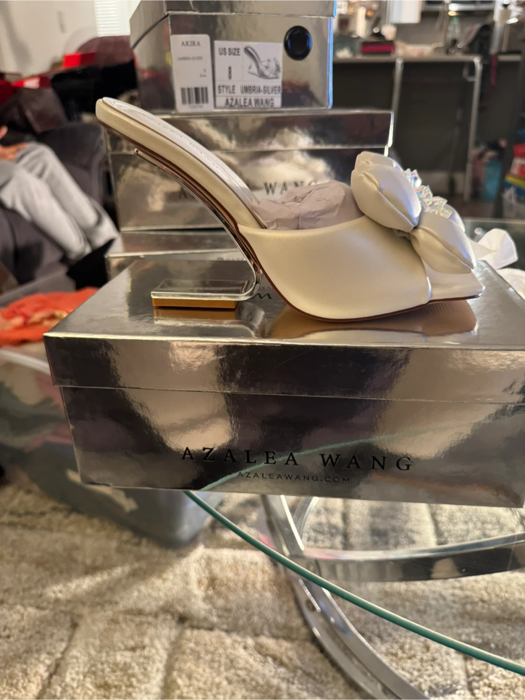 Azalea Wang Akira Lousine-White Heels - US 8