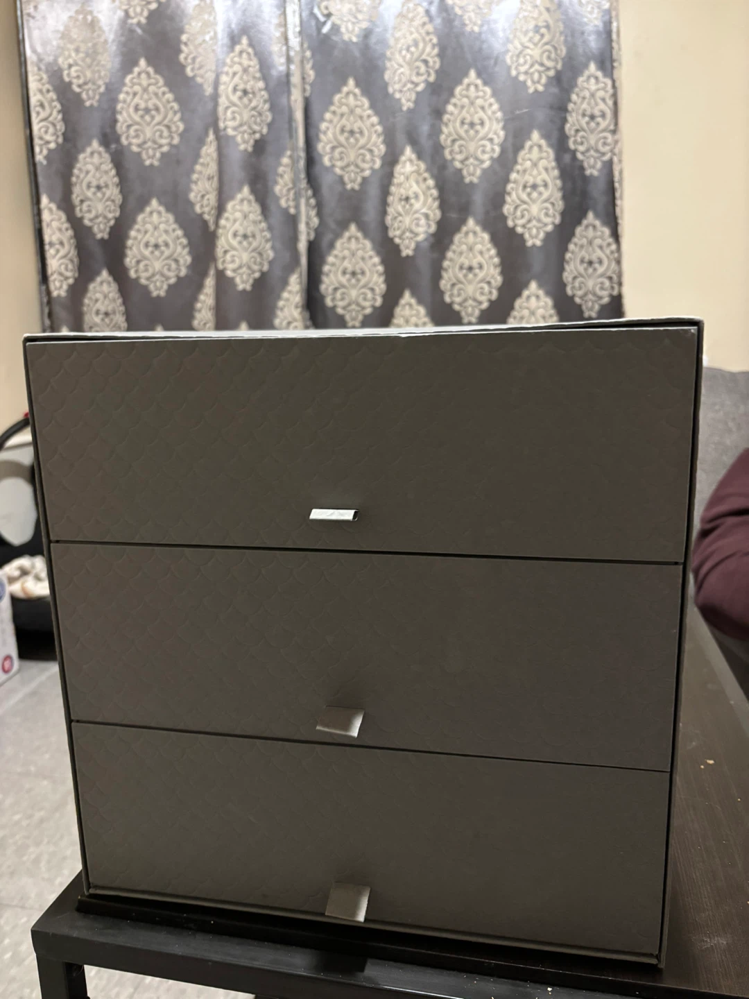 Grey 3-Drawer Storage for makeup/jewelley/sovks or smalk items