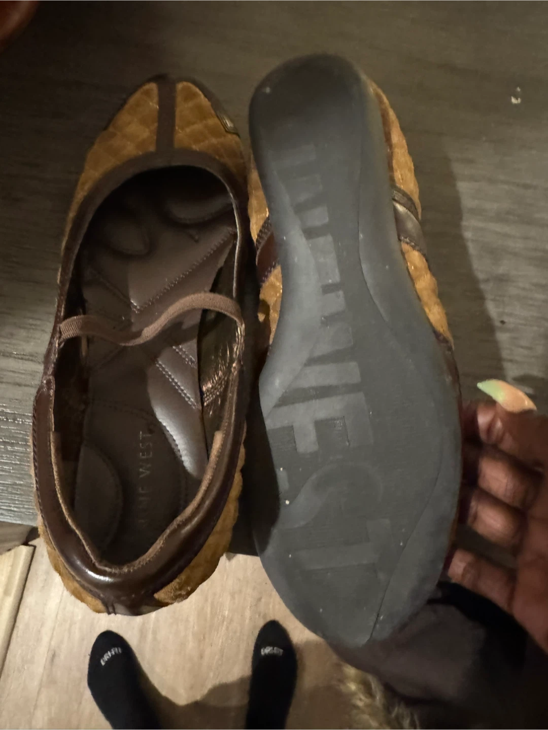 Nine West Brown Flats Size 8